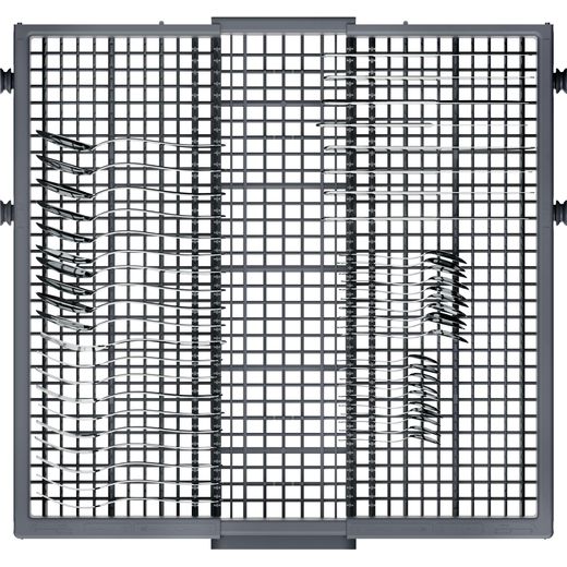 Hoover H-DISH 700 Fully Integrated Standard Dishwasher - Black with Fixed Door Hinge Kit - Top cutlery tray shot